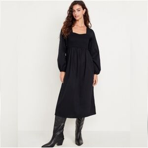 NWT! Old Navy Black Jack Fit & Flare Midi Dress - L